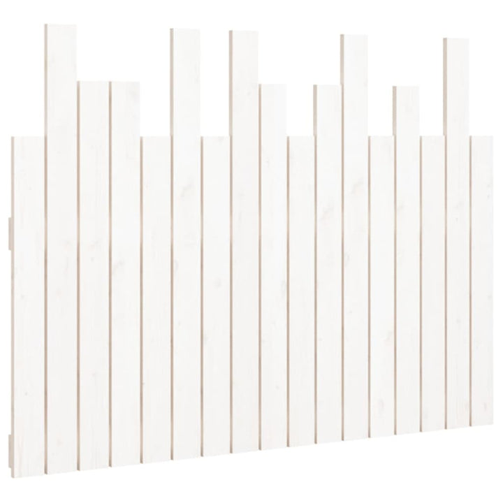 sengegavl 108x3x80 cm massivt fyrretræ hvid