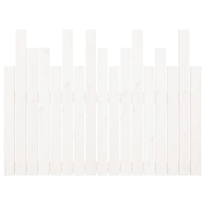 sengegavl 108x3x80 cm massivt fyrretræ hvid