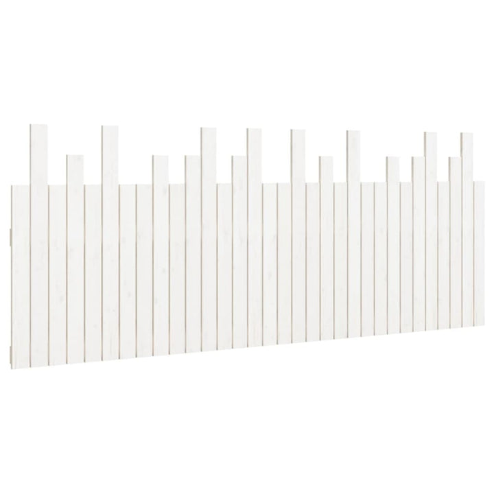 sengegavl 204x3x80 cm massivt fyrretræ hvid