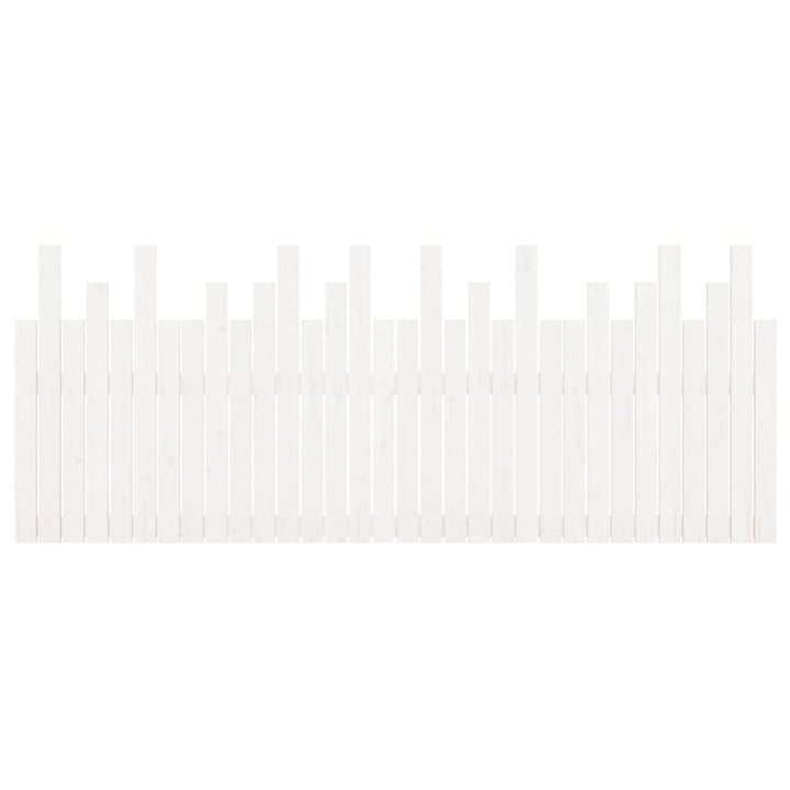 sengegavl 204x3x80 cm massivt fyrretræ hvid