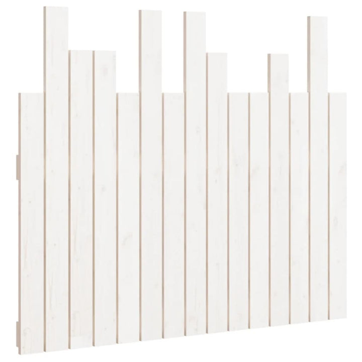 sengegavl 95,5x3x80 cm massivt fyrretræ hvid
