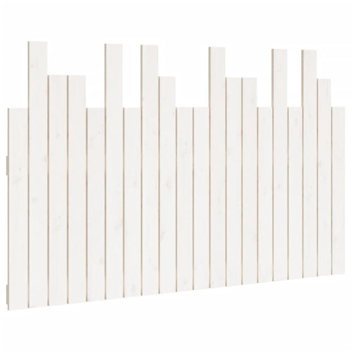 sengegavl 127,5x3x80 cm massivt fyrretræ hvid