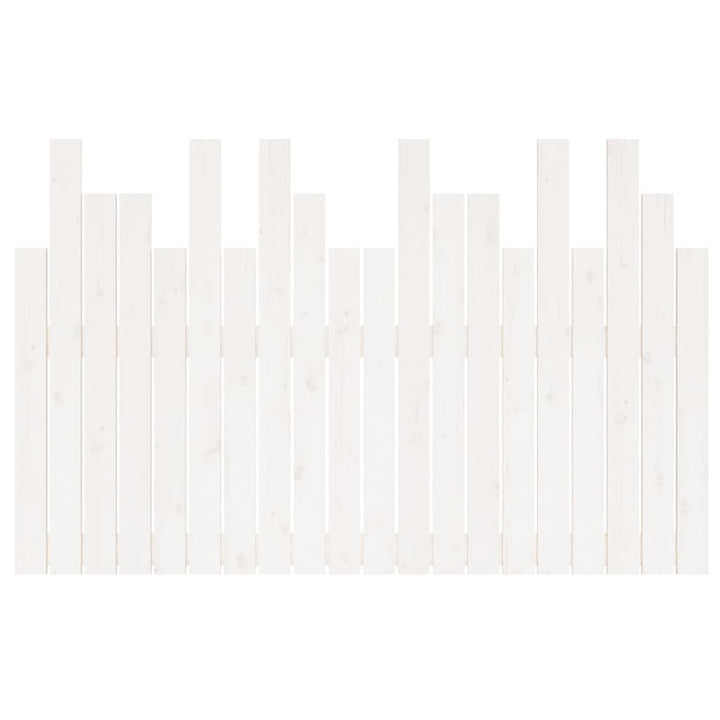 sengegavl 127,5x3x80 cm massivt fyrretræ hvid
