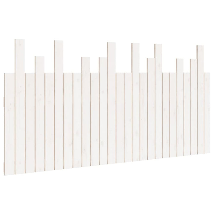 sengegavl 159,5x3x80 cm massivt fyrretræ hvid