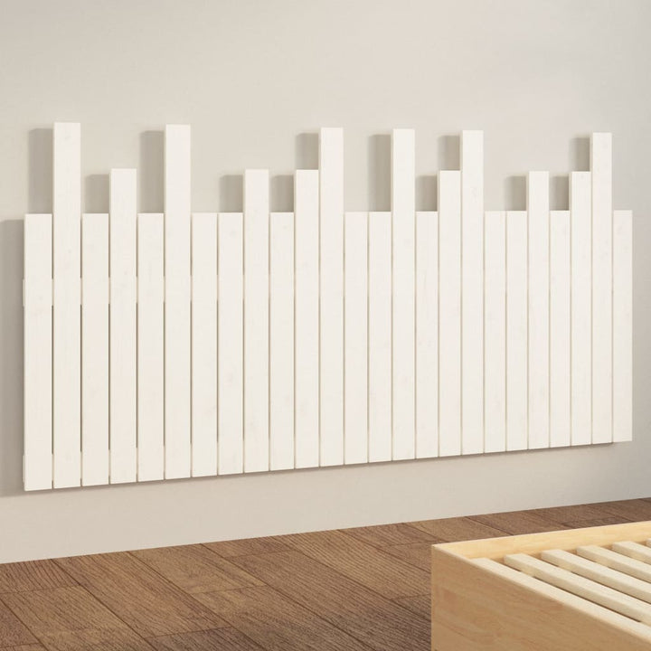 sengegavl 159,5x3x80 cm massivt fyrretræ hvid