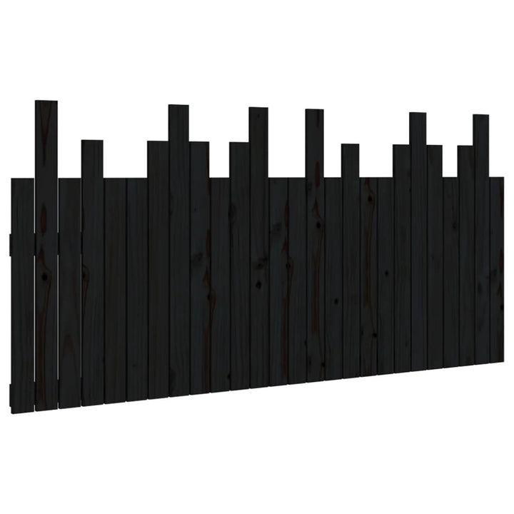 sengegavl 166x3x80 cm massivt fyrretræ sort