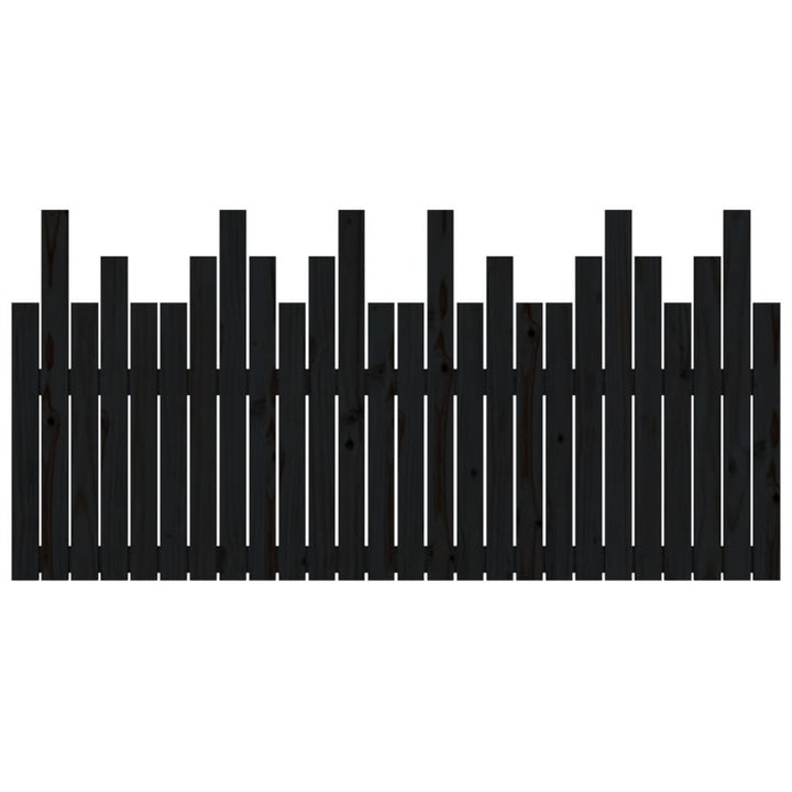 sengegavl 166x3x80 cm massivt fyrretræ sort