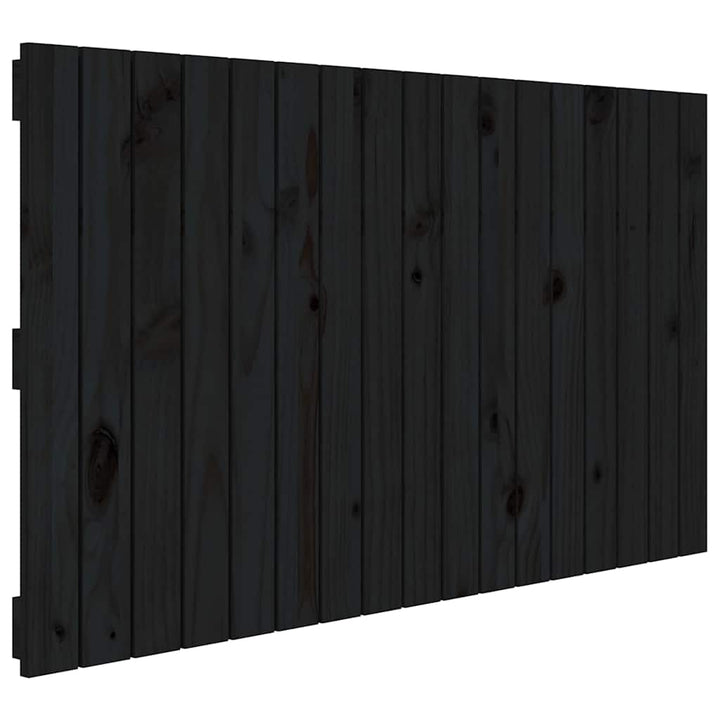 sengegavl 108x3x60 cm massivt fyrretræ sort