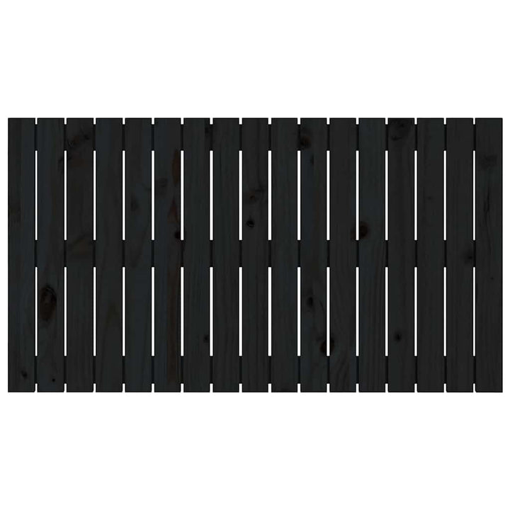 sengegavl 108x3x60 cm massivt fyrretræ sort