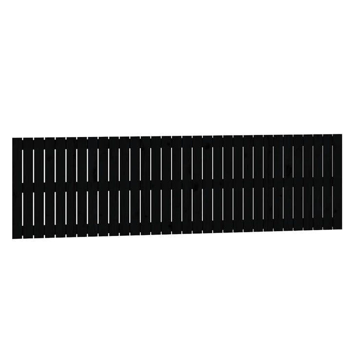 sengegavl 204x3x60 cm massivt fyrretræ sort