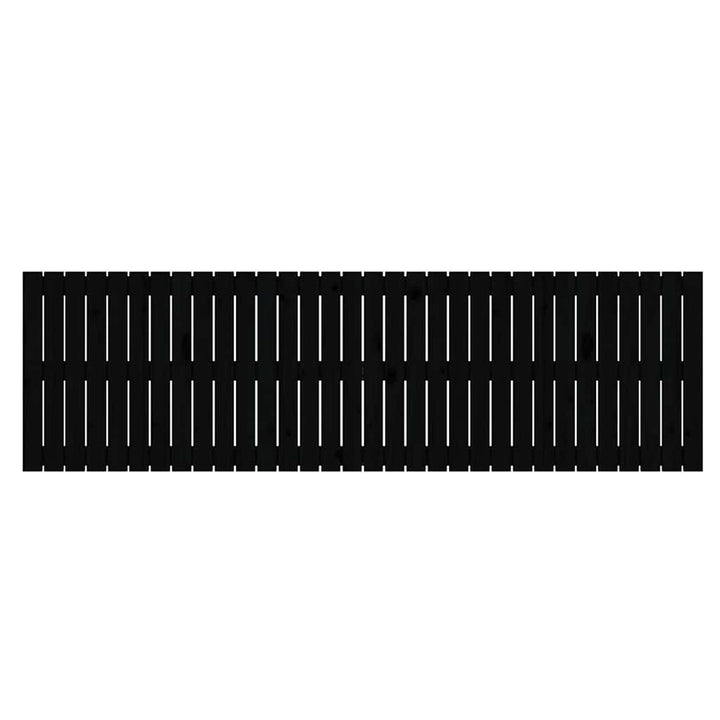sengegavl 204x3x60 cm massivt fyrretræ sort