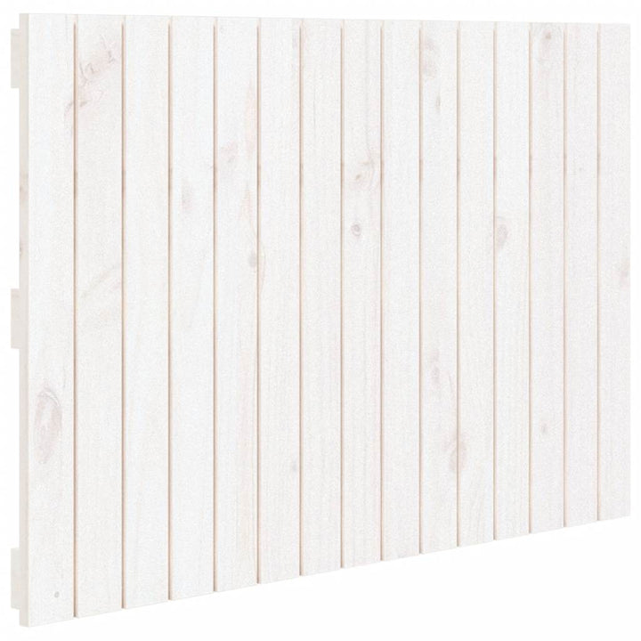 sengegavl 95,5x3x60 cm massivt fyrretræ hvid