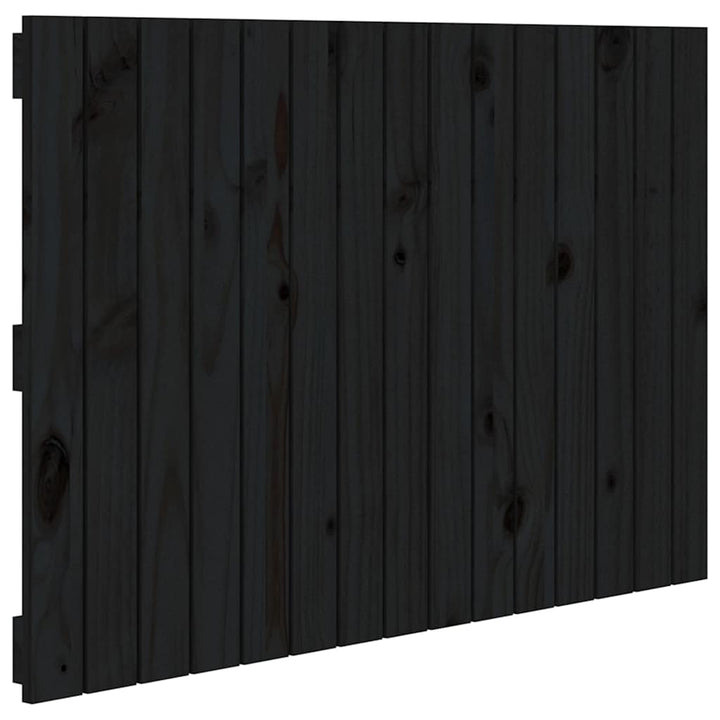 sengegavl 95,5x3x60 cm massivt fyrretræ sort