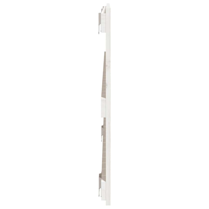 sengegavl 127,5x3x60 cm massivt fyrretræ hvid
