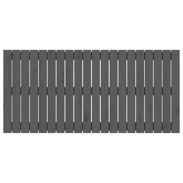 sengegavl 127,5x3x60 cm massivt fyrretræ grå