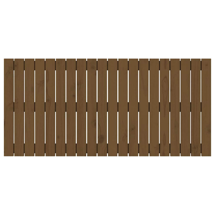 sengegavl 127,5x3x60 cm massivt fyrretræ gyldenbrun