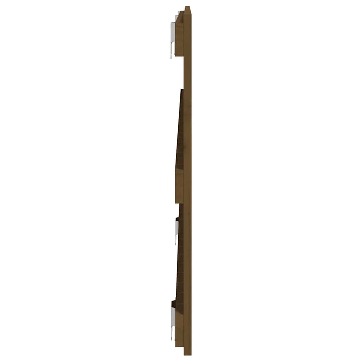 sengegavl 127,5x3x60 cm massivt fyrretræ gyldenbrun
