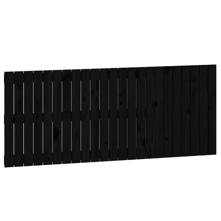 sengegavl 147x3x60 cm massivt fyrretræ sort