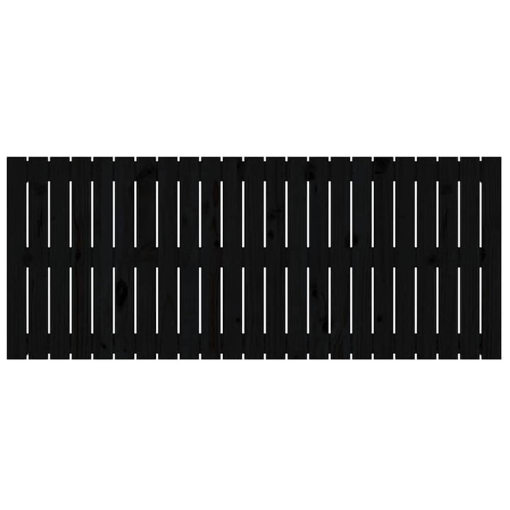 sengegavl 147x3x60 cm massivt fyrretræ sort