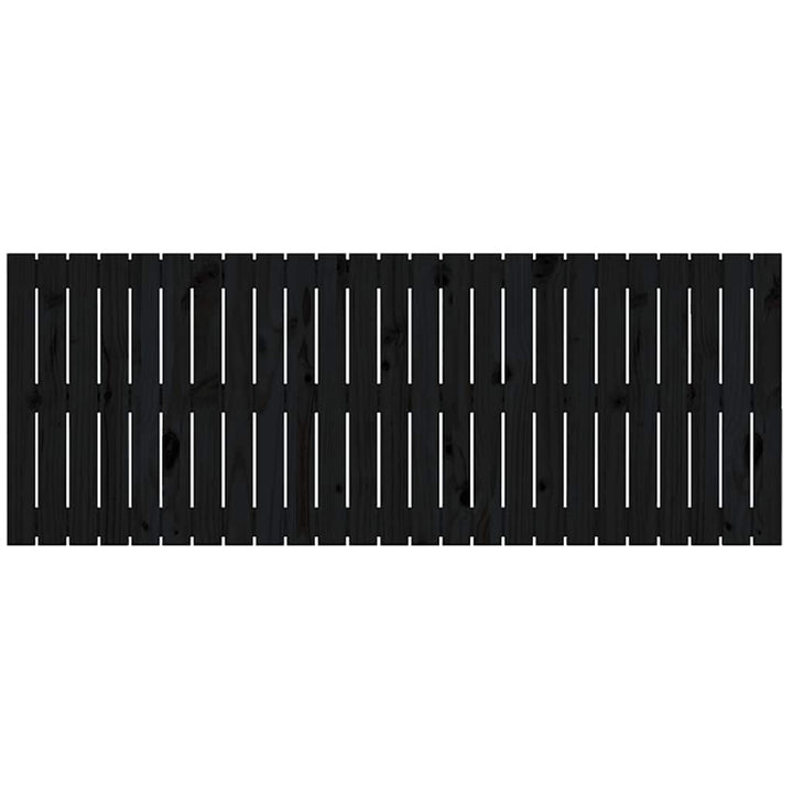 sengegavl 159,5x3x60 cm massivt fyrretræ sort