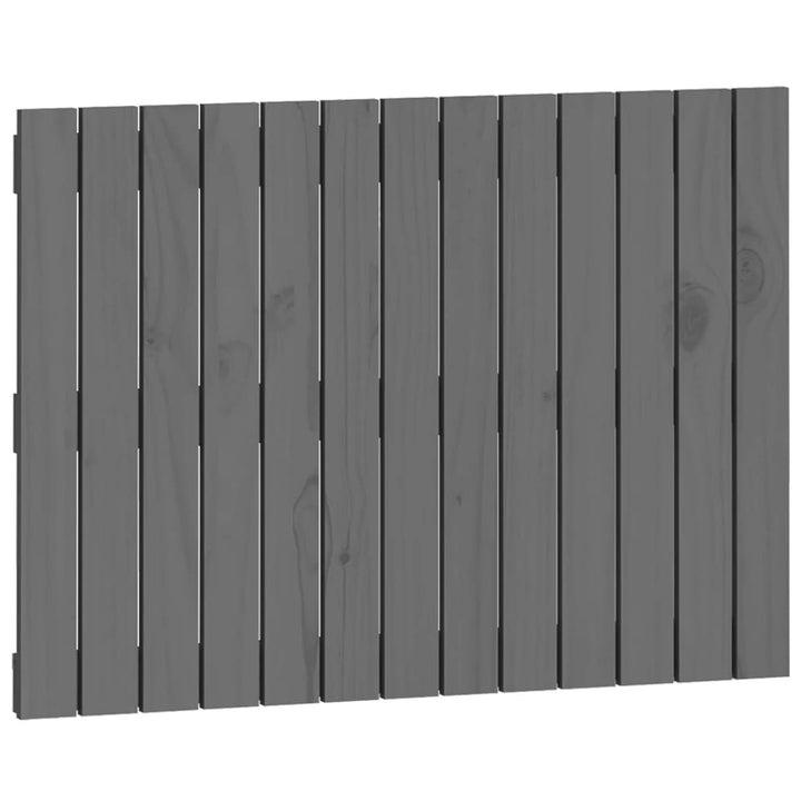 sengegavl 82,5x3x60 cm massivt fyrretræ grå