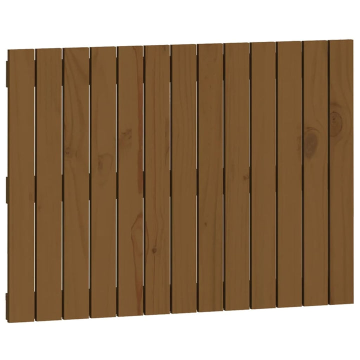 sengegavl 82,5x3x60 cm massivt fyrretræ gyldenbrun