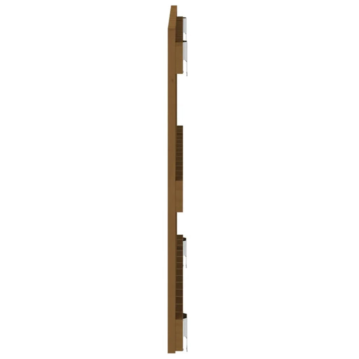 sengegavl 82,5x3x60 cm massivt fyrretræ gyldenbrun