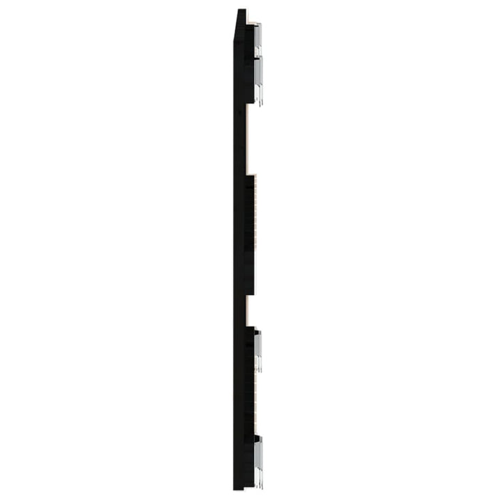 sengegavl 82,5x3x60 cm massivt fyrretræ sort