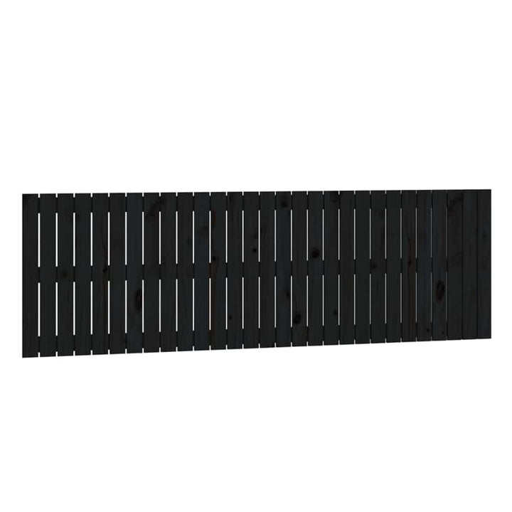 sengegavl 185x3x60 cm massivt fyrretræ sort