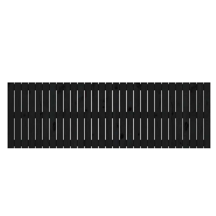 sengegavl 185x3x60 cm massivt fyrretræ sort