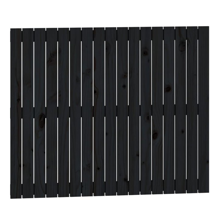 sengegavl 108x3x90 cm massivt fyrretræ sort