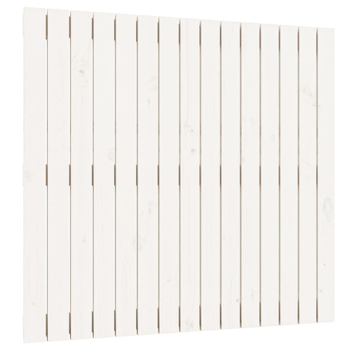 sengegavl 95,5x3x90 cm massivt fyrretræ hvid