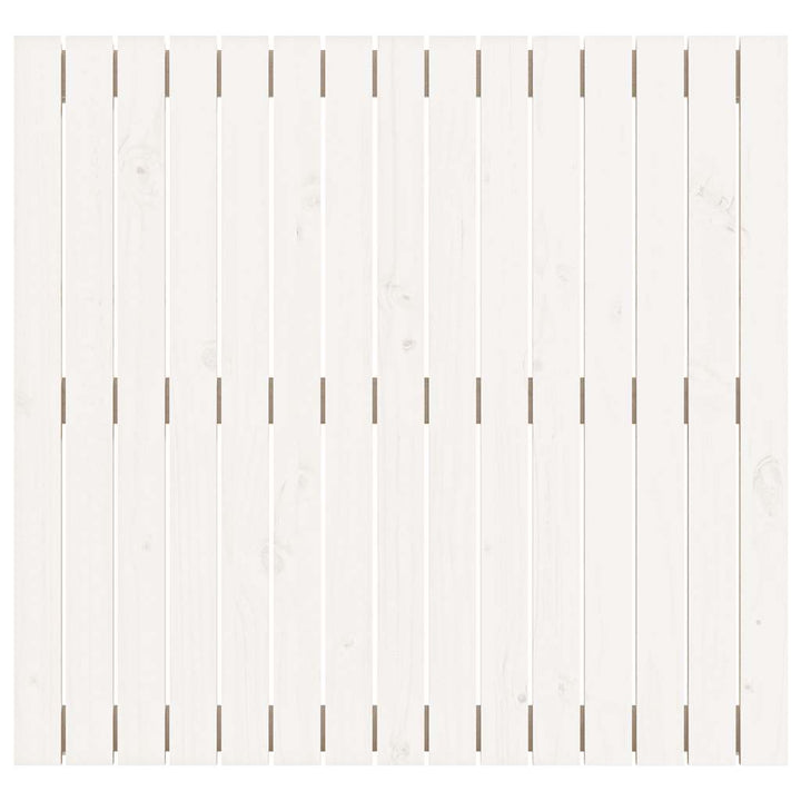sengegavl 95,5x3x90 cm massivt fyrretræ hvid