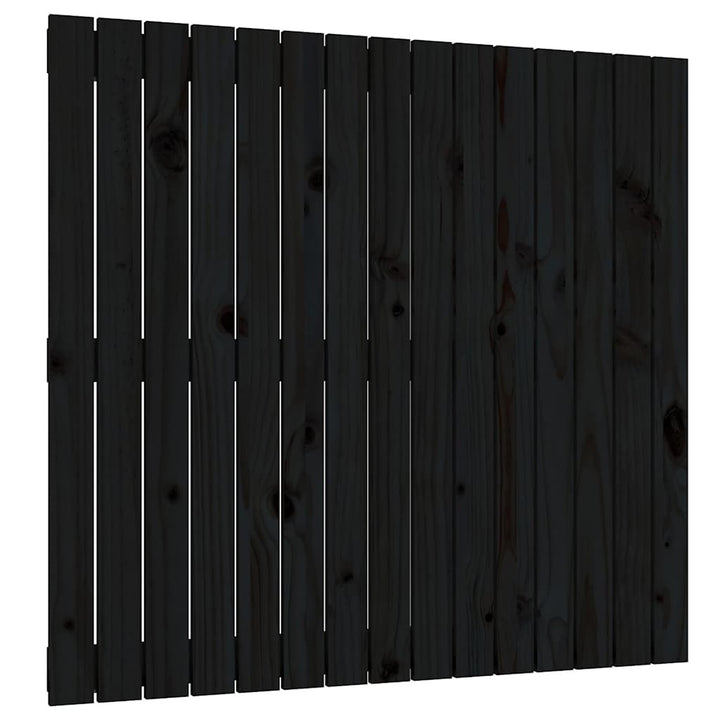 sengegavl 95,5x3x90 cm massivt fyrretræ sort