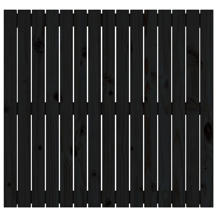 sengegavl 95,5x3x90 cm massivt fyrretræ sort