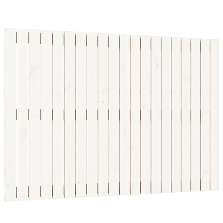 sengegavl 127,5x3x90 cm massivt fyrretræ hvid