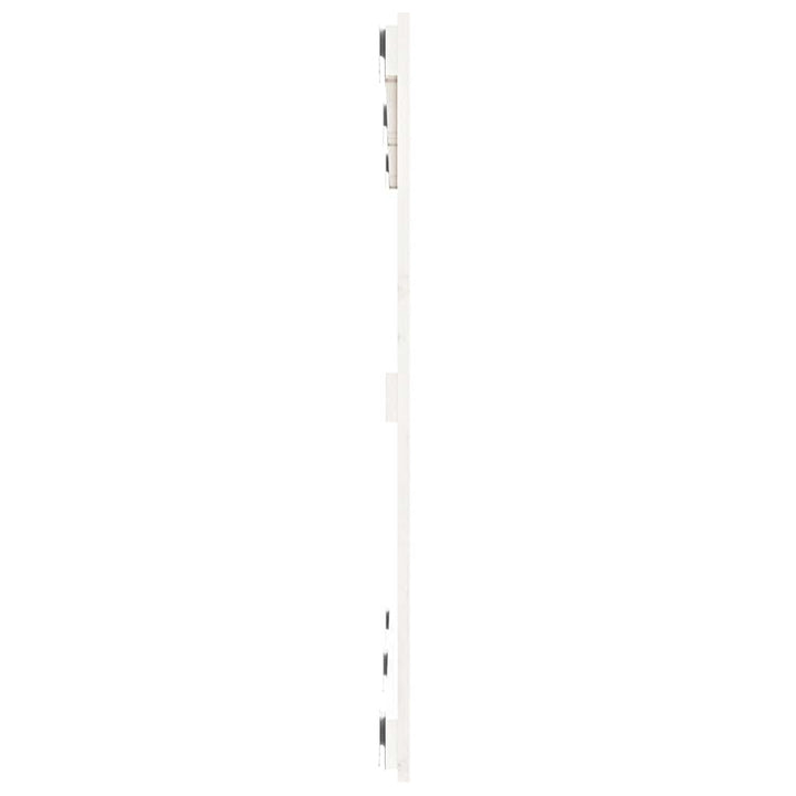 sengegavl 127,5x3x90 cm massivt fyrretræ hvid