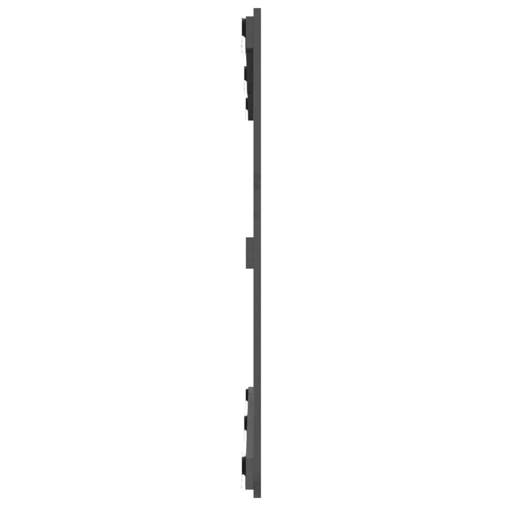 sengegavl 127,5x3x90 cm massivt fyrretræ grå