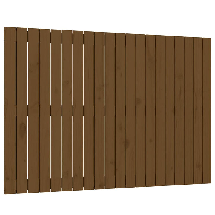 sengegavl 127,5x3x90 cm massivt fyrretræ gyldenbrun