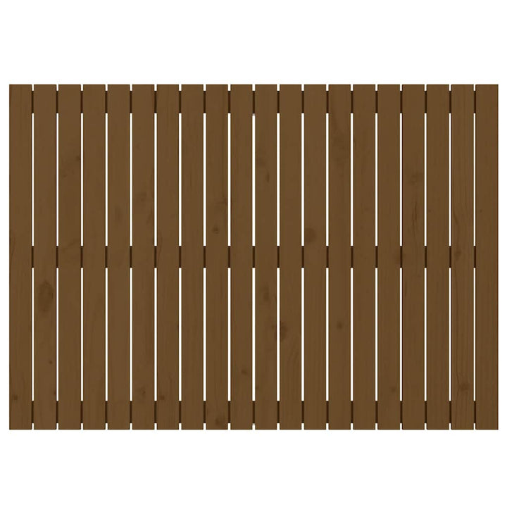 sengegavl 127,5x3x90 cm massivt fyrretræ gyldenbrun