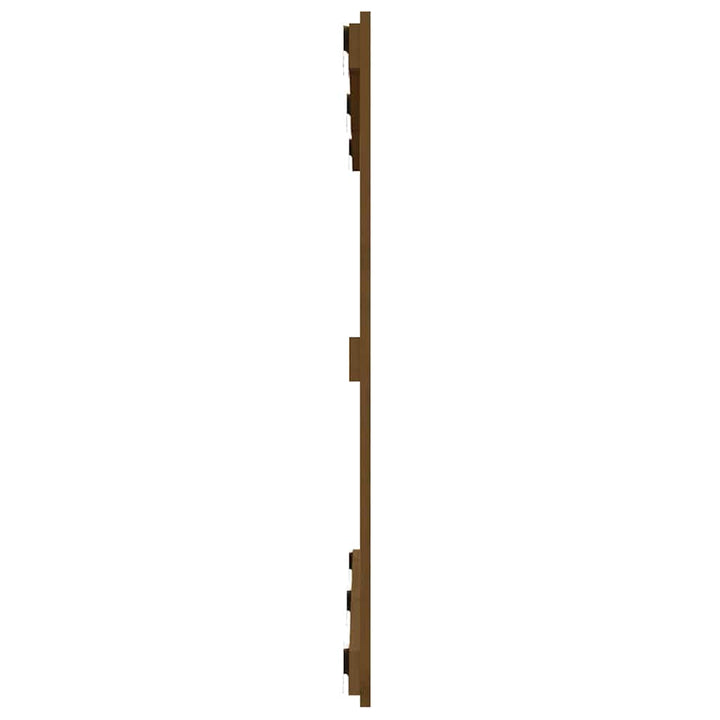 sengegavl 127,5x3x90 cm massivt fyrretræ gyldenbrun