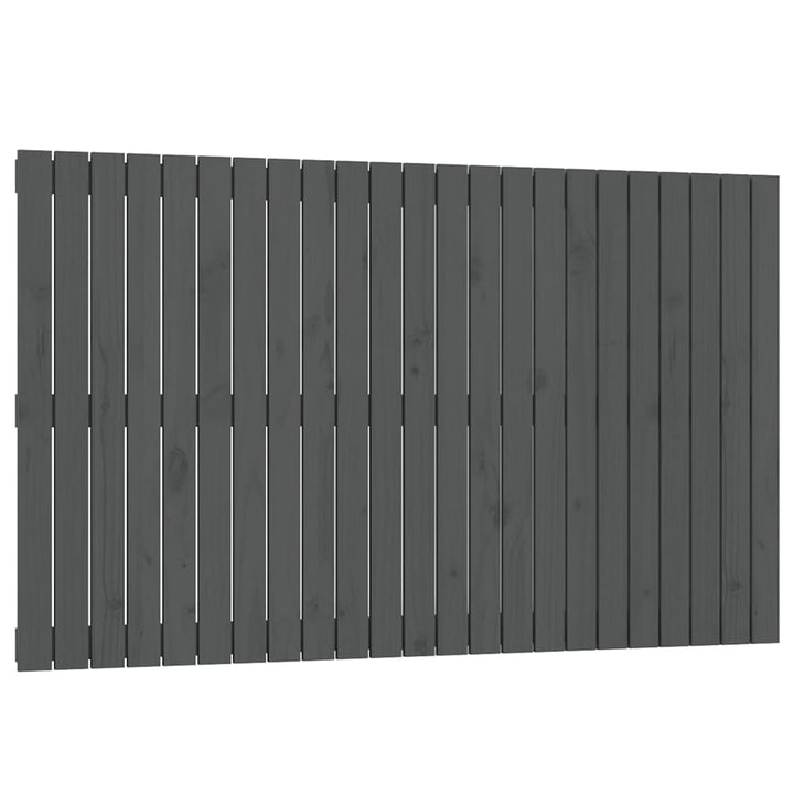 sengegavl 147x3x90 cm massivt fyrretræ grå