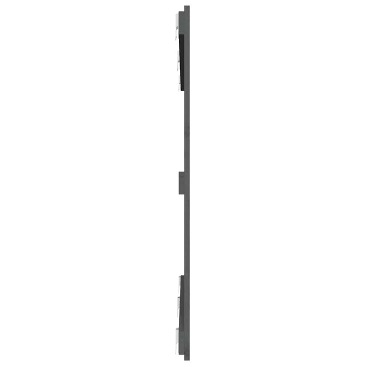 sengegavl 147x3x90 cm massivt fyrretræ grå