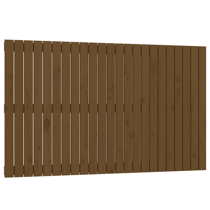 sengegavl 147x3x90 cm massivt fyrretræ gyldenbrun