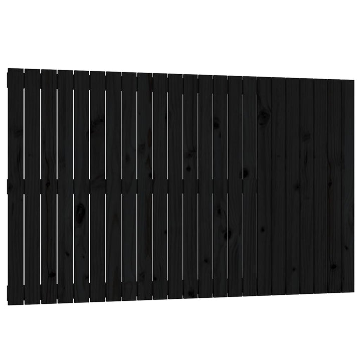 sengegavl 147x3x90 cm massivt fyrretræ sort