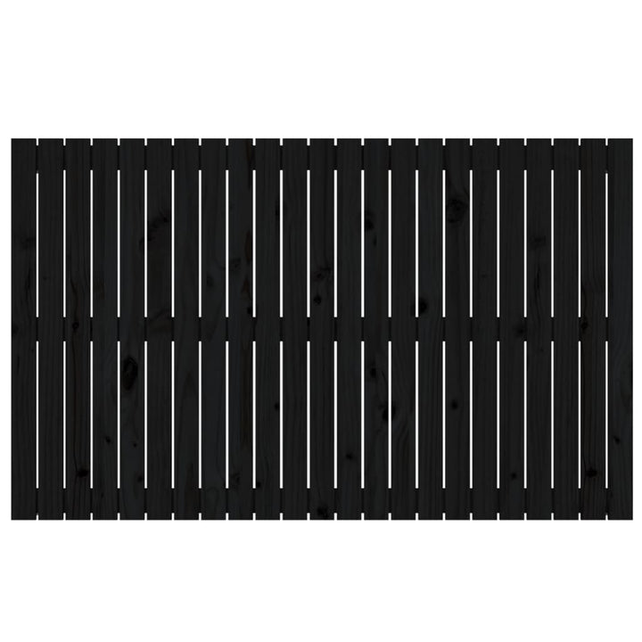sengegavl 147x3x90 cm massivt fyrretræ sort
