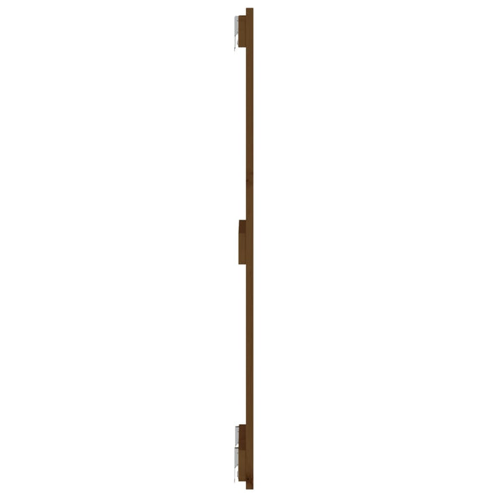 sengegavl 82,5x3x90 cm massivt fyrretræ gyldenbrun