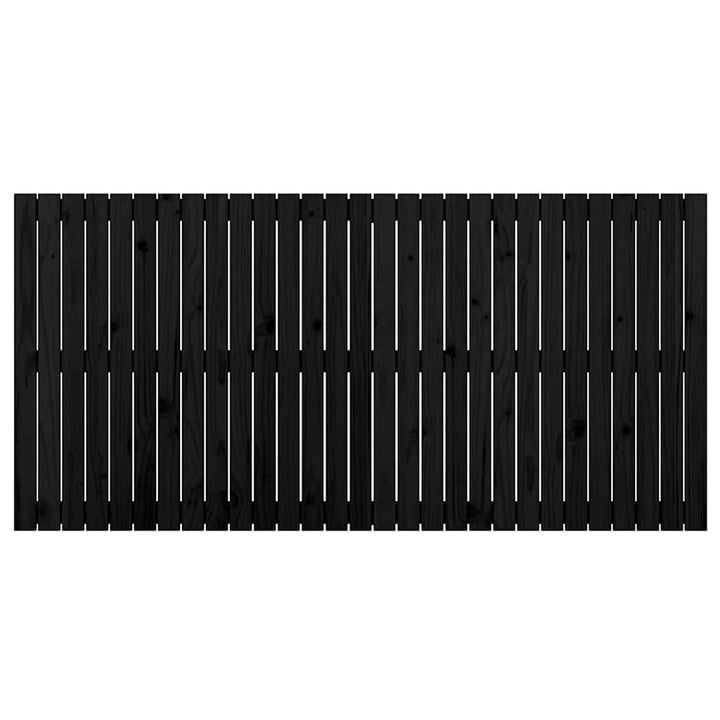 sengegavl 185x3x90 cm massivt fyrretræ sort