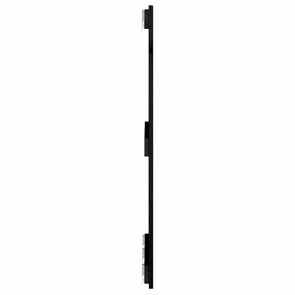 sengegavl 185x3x90 cm massivt fyrretræ sort
