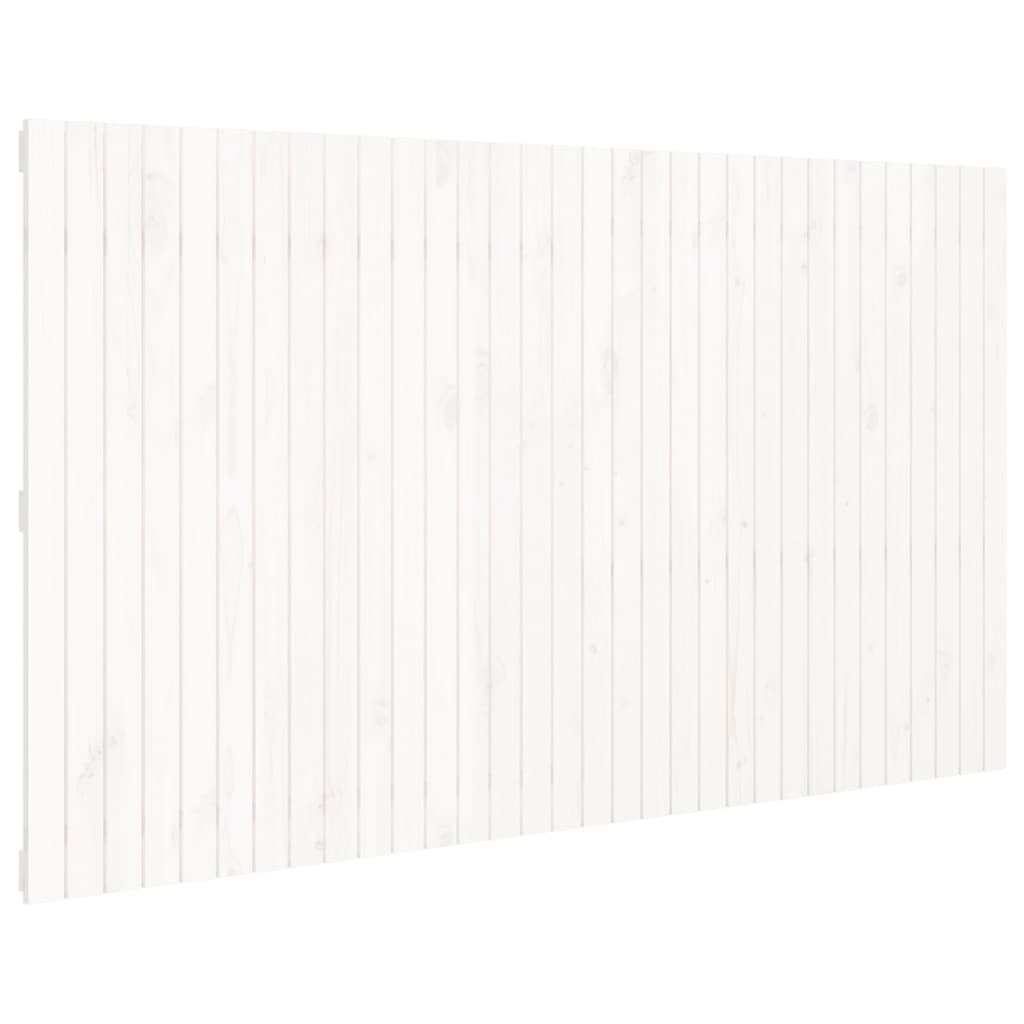 sengegavl 204x3x110 cm massivt fyrretræ hvid